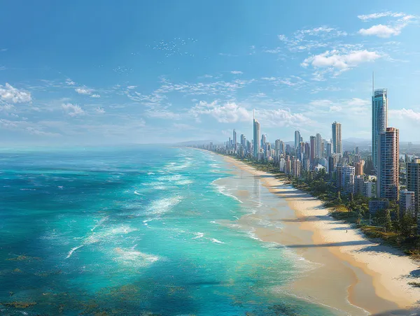 Gold Coast beachfront and hinterland